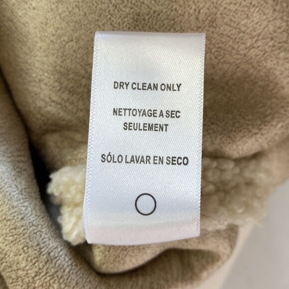 Good American Cream Sherpa Shacket Oversize Button Down Shirt Jacket Size 1/2 XL - Picture 10 of 16